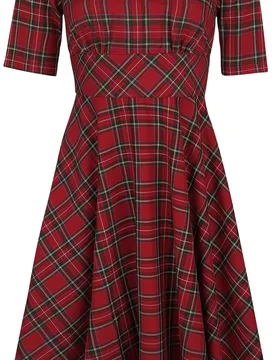 Kleid knielang - Irvine 50s Dress - XS bis 4XL - für Damen - Größe XXL - rot - Frauen - female - Hell Bunny - FashionsVida
