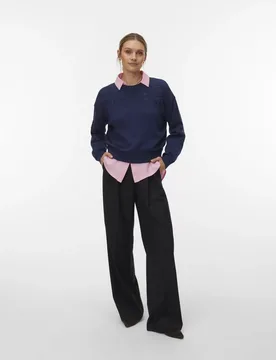 VMDAISY EMB S O-NECK PUOVER BOO femae - L - FashionsVida
