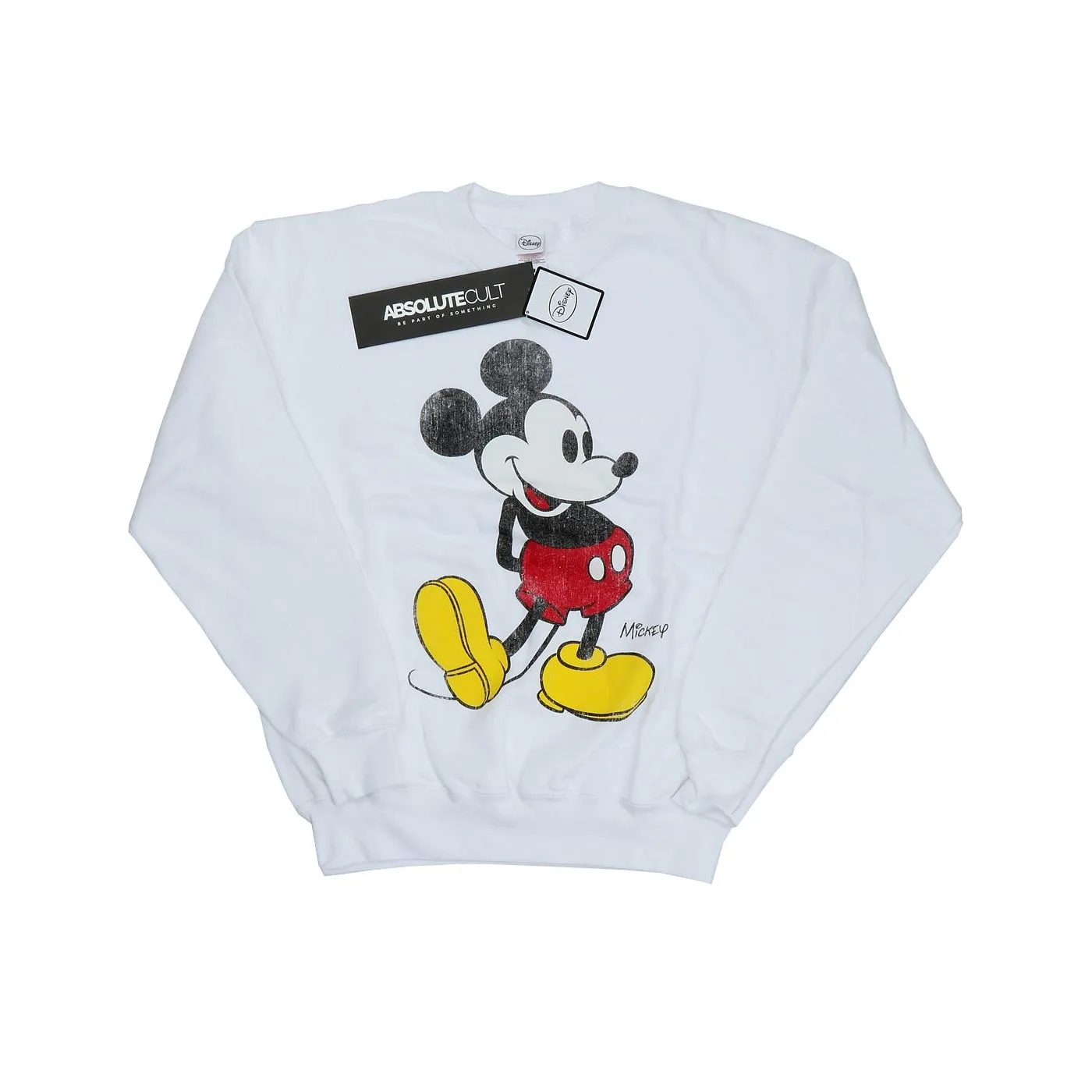 Mens Mickey Mouse Classic Kick Sweatshirt (White) - Size 3xl - Disney - FashionsVida