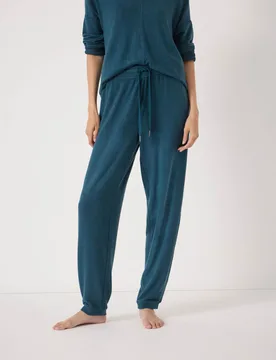 Supersoft Drawstring Cuffed Joggers Teal Green female - hush - FashionsVida