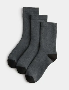 Pack Heatgen™ Thermal Ankle Socks (8½ Small to 10½ Large) Grey male - M&S - FashionsVida