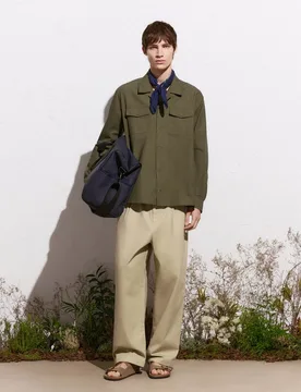 Sobrecamisa lisa estilo militar de hombre - Green Coast - FashionsVida