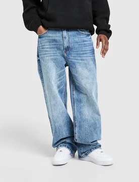 Core Baggy Jeans - Herren, Blau - male - Size: M - Supply & Demand - FashionsVida