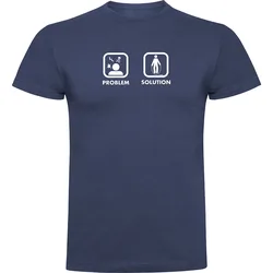 T-shirt à Manches Courtes Problem Solution Train Denim Blue XL