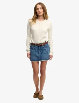 Superdry Damen Denim Minirock Blue - Größe: 30 - 64.99 - FashionsVida