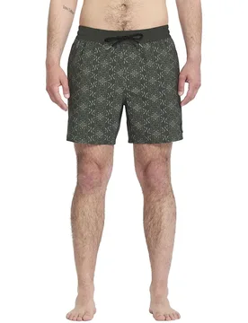 Short De Bain Lido Print Squadron Green XS - Volcom - FashionsVida