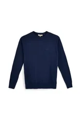Maglione in cotone blu girocollo Nby01 M