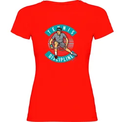 Maglietta A Maniche Corte Tennis Discipline Red 2XL