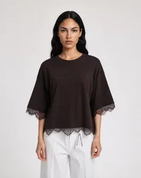 BOXY T-SHIRT LACE HEM female
