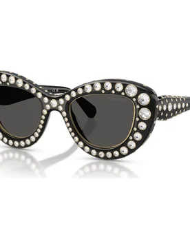 Occhiali da sole, Forma Cat-eye, SK6060, Tono argentato OS - Swarovski - FashionsVida