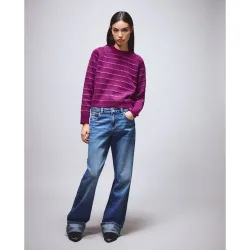 Jersey rayas de lentejuelas mujer