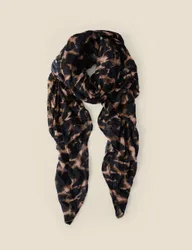 Leopard Print Scarf Brown Mix female