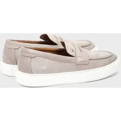 Mocasines de hombre de piel en color Beige