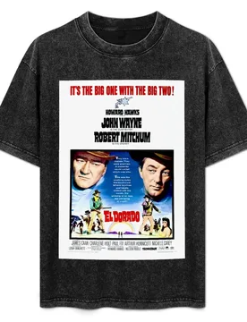 El Dorado (1966) Movie Poster T-Shirt Tough Fabric Work Tee - Aliexpress - FashionsVida