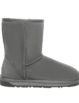 Womens Women Parrot Short Classic Boots - Grey Suede - Size Uk 4 - EVER AU - FashionsVida