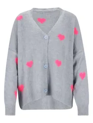 Cardigan mall Heart Allover female