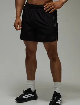 Herren Herren Active Stretch Gewebte Kontrast-Besatz 13cm Shorts Black Größe 2XL - boohooMAN - FashionsVida
