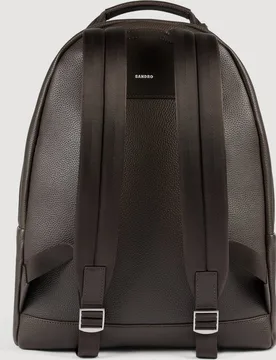 Mochila de hombre de tela revestida y cierre de cremallera - sandro - FashionsVida