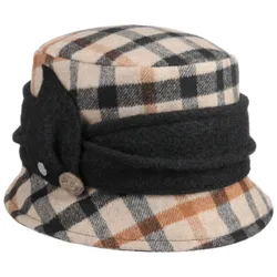 Yalea Check Wool Hat by - beige - Damen - Size: One Size