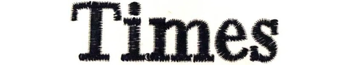 Stickservice Schabracke bis zu 10 Buchstaben Times orange gerade
