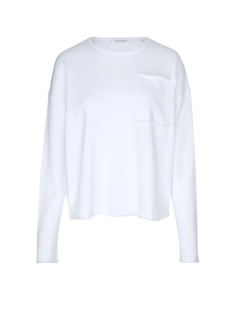 Langarmshirt weiss XL damen - RICHROYAL - FashionsVida