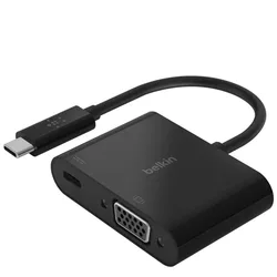 Adaptateur Usb-c To Vga + Charge Black One Size unisex