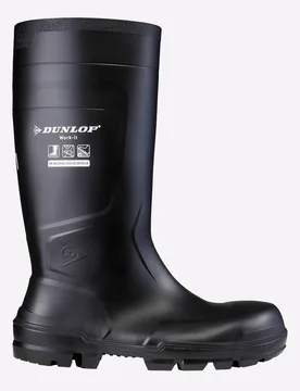 Work-It Waterproof Safety Wellingtons Womens - Black - Size Uk 4 - Dunlop - FashionsVida