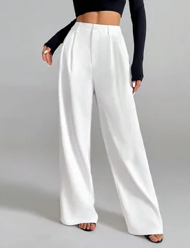 Pantalones de traje elegantes de estilo francés para mujer para ir al trabajo y volver al colegio XS - Shein - FashionsVida