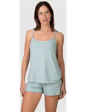 Pijama completo de mujer tirantes estampado a rayas - Massana - FashionsVida
