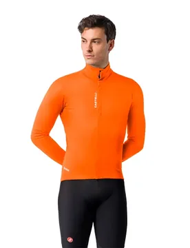 Giacca Ideale Gore-tex Infinium™ Windstopper® Brilliant Orange - Castelli - FashionsVida