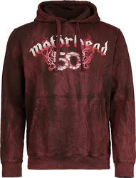 Kapuzenpullover - Warpig Flames - M - für Männer - Größe M - dunkelrot - EMP exklusives Merchandise! - Männer - male