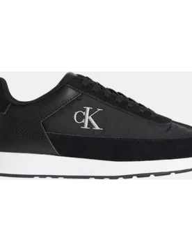 Zapatilla de mujer tipo runner en piel con logo - Calvin Klein - FashionsVida