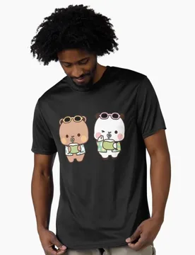 Drink Coconut Juice Bubu & Dudu Gift t shirt ‌kawaii‌ Panda Bear Cartoon Graphic tee Cute Y2K Clothes 100% cotton All size Tee - Aliexpress - FashionsVida