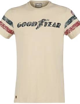 Rockabilly T-Shirt - Grand Bend - S bis 3XL - für Männer - Größe S - beige - Männer - male - Goodyear - FashionsVida