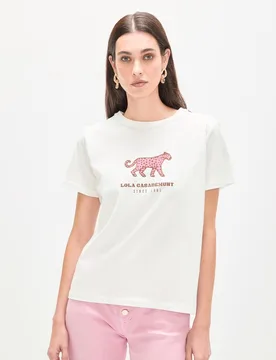 Camiseta de mujer con leopardo de perfil - Lola Casademunt - FashionsVida