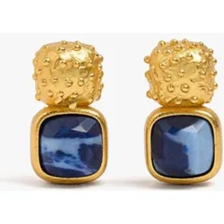 Pendientes con piedra decorativa y abalorio
