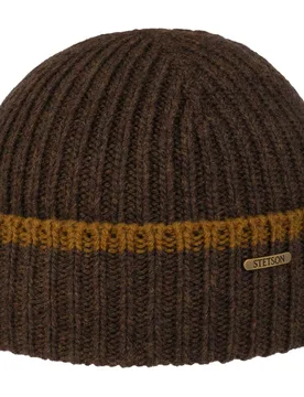 Selico Merino Knit Hat by - dark brown - Female - Size: One Size - Stetson - FashionsVida