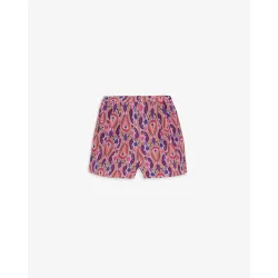Short de mujer regular fit en tejido estampado