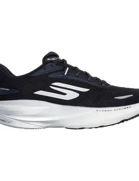 Aero Spark Running Shoes Black Textile / White Trim UK 8 Men - Skechers - FashionsVida