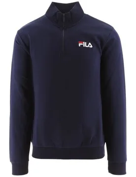 Mens Navy Adam Quarter Zip Sweatshirt - Male - Navy - XX-Large - Fila - FashionsVida