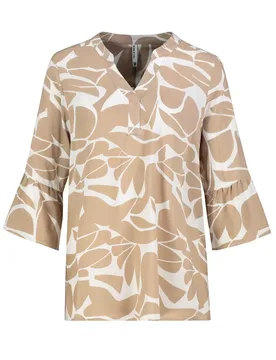 DOB Bluse, 3/4 Ärmel mit Volant, female - XXL - FashionsVida