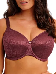 Womens Demure Moulded Non Padded Bra - Red Polyamide - Size 34e