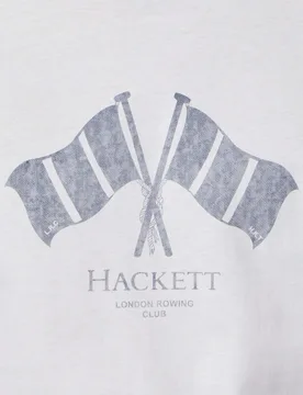 Camiseta de hombre lrc bandera de manga corta fit clásico - Hackett - FashionsVida