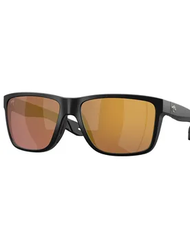 Broadbill Ii Polarized Sunglasses Matte Black 03 Gold Mirror 580G/CAT3 Men - Costa - FashionsVida