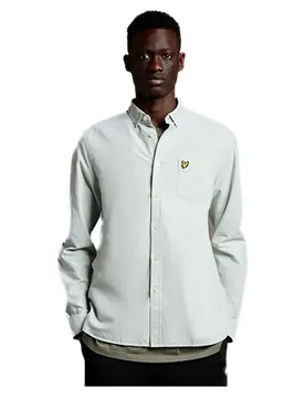 Camicia A Maniche Lunghe Lw1302v Green 01 L - Lyle & Scott - FashionsVida