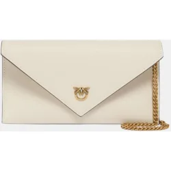 Pequeña bolsa de cuero liso para samuffins con el logo de los Pájaros Enamorados