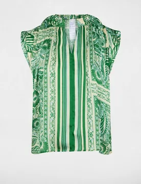 Blusa de mujer sin mangas escote pico - Morgan - FashionsVida