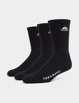 Edgebound 3-Pack Crew Socks - Herren, Schwarz - male - Size: 8-11 - Trailberg - FashionsVida