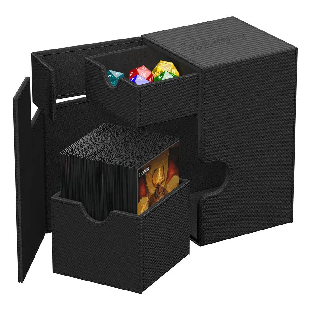 Flip`n`Tray 100+ XenoSkin Monocolor Black - Ultimate Guard - FashionsVida