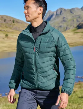 Tarragona Mens Ultra Hybrid Jacket - Green - Mountain Warehouse - FashionsVida
